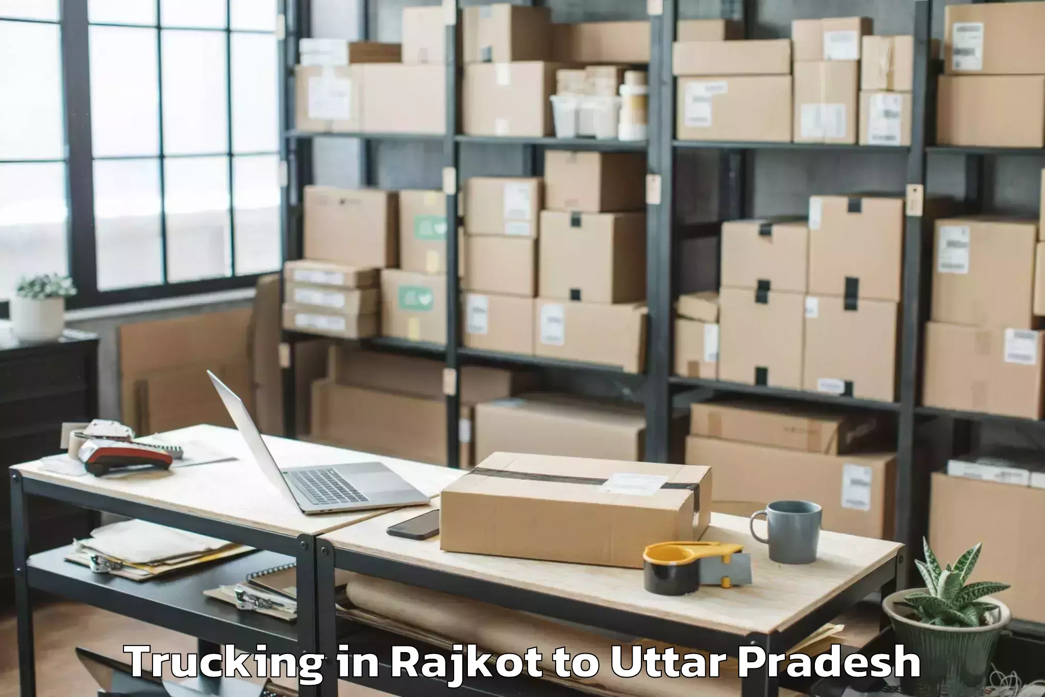 Reliable Rajkot to Iiit Lucknow Trucking